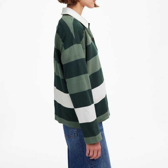 Madewell Hannah Rugby Long-Sleeve Polo Shirt - Picture 4 of 8